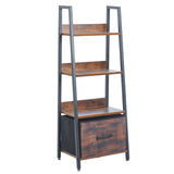 Wooden bookshelf with metal frame on a white background | Artisansa SA