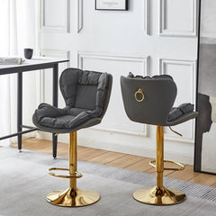 Dahlia Gold Plate Bar stool 2-in-1 box CR-KJC0970