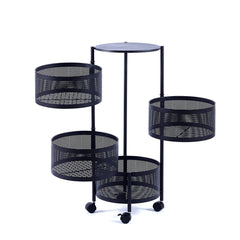 4 Tier Round Storage Cart SF-104 multi-level organizer6