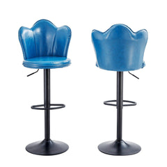 Petal shaped leather bar stools in 2-in-1 box CR-B085