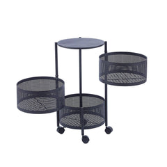 3 Tier Round Storage Cart SF-103 for organizing and decluttering spaces3
