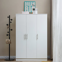 3 Door Wardrobe Clothes Closet WD-117 WHITE