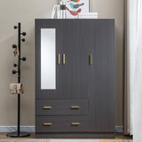 3 Door Wardrobe with Mirror Closet Clothes Storage WD-115