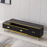 White/Black Bone Gold Adjustable Plasma TV Stand TV-302