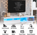 180cm wall mounted TV console with storage doors