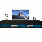 180cm floating TV stand with colour changing LED lights and storage