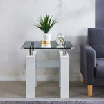 Two Tier Square Glass Coffee Table CT-A09 – product image 4