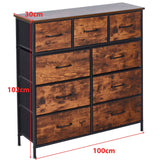 Storage cabinet 9 drawers OT-117 with dimensions labeled (30cm) on white background - space-saving unit | Artisansa SA