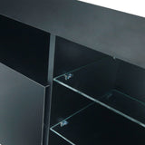 Black TV Stand Media Console SMT-TS011 BLACK