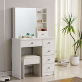 Dressing Table with Mirror DR-15 White Set - ArtisanSA