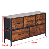 5 Drawer Storage Cabinet OT-118 L100 x W30 x H55cm - ArtisanSA