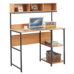 Computer Desk Student Table SD-24 with shelves, laptop, and books on display, suitable for student use.
