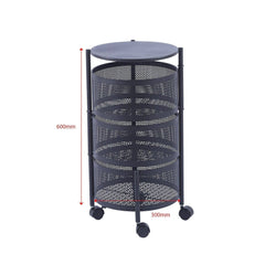 3 Tier Round Storage Cart SF-103 for organizing and decluttering spaces0