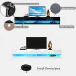 modern TV stand with high gloss doors and storage space