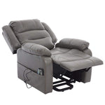 Grey Massage Recliner Chair showing cup holder and recline function - ArtisanSA