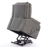 Grey Massage Recliner Chair showing rear power lift assist mechanism - ArtisanSA