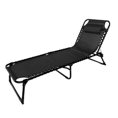 Sun Lounger Folding Reclining Chair BSC-007 BLACK