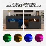 Black TV Stand Media Console SMT-TS011 BLACK