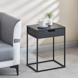 Iron Frame Nightstand with Drawer OT-2107