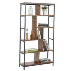 Bookcase Industrial Storage Rack Shelf SF-01 Buring wood