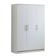 3 Door Wardrobe Clothes Closet WD-117 WHITE