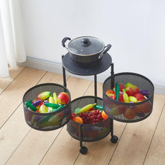 3 Tier Round Storage Cart SF-103 for organizing and decluttering spaces4