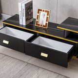 White/Black Bone Gold Adjustable Plasma TV Stand TV-302