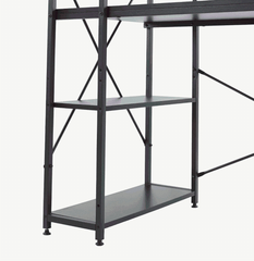 Modern Teak Computer Desk with Top Shelfing SD-S02