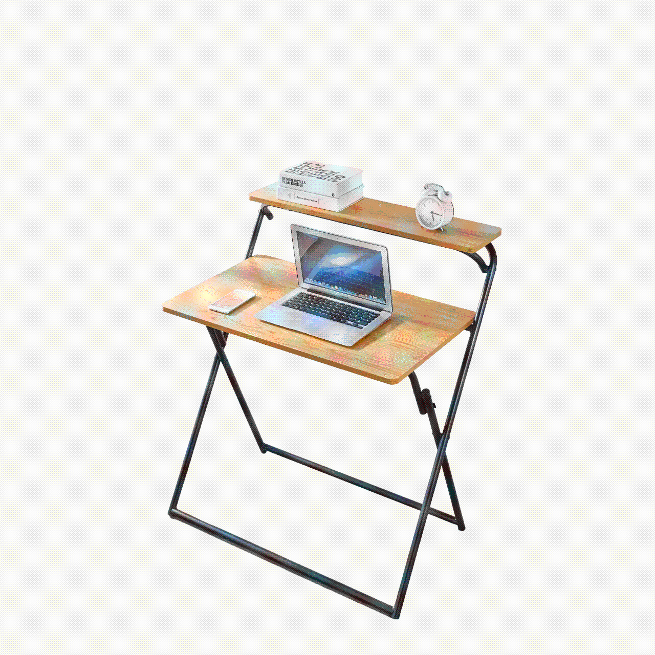 Foldable Teak Wood Computer Desk - H065
