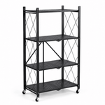 Mobile Kitchen Shelf with 4 tiers and wheels for versatile storage and organization in any room.