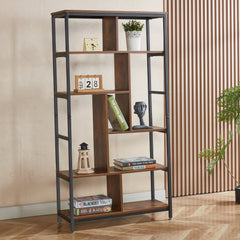 Bookcase Industrial Storage Rack Shelf SF-01 Buring wood