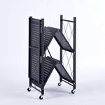 Mobile Kitchen Shelf with multi-tier storage and wheels for easy mobility.