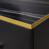 White/Black Bone Gold Adjustable Plasma TV Stand TV-302