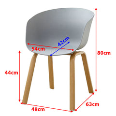 Dining Chairs Set of 4 CR-W03 Grey