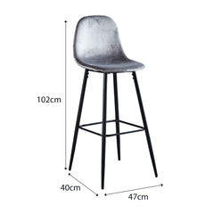 Della Velvet Bar Stool (4-in-1 box) CR-BC028