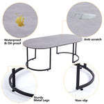 Coffee Table Sofa Side Table CT-CH07 features waterproof, anti-scratch surface, sturdy metal legs, and non-slip design.