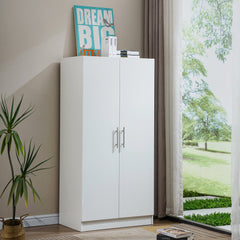 2 Door Wardrobe Storage Cabinet WD-112 WHITE