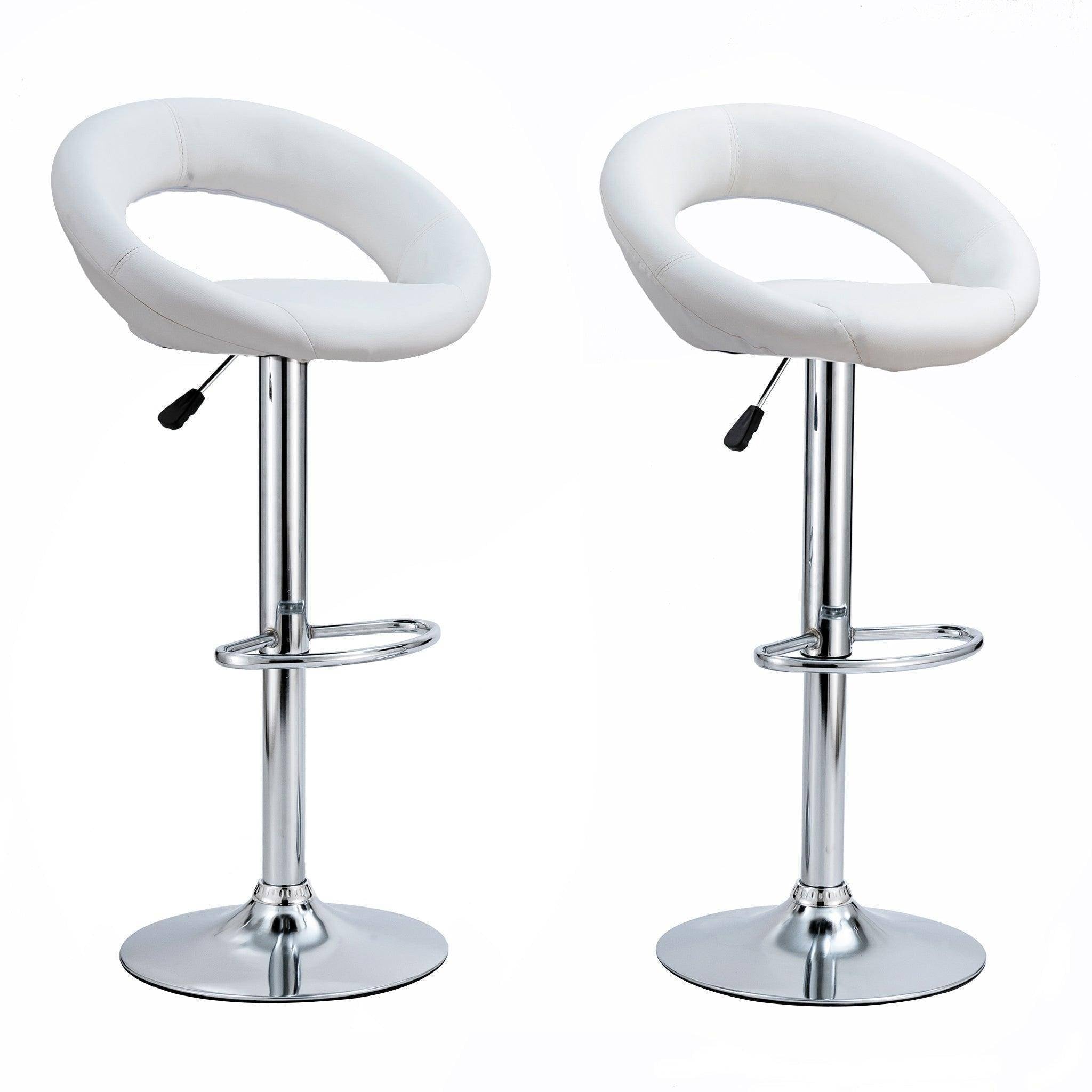 Round Chrome Base Kitchen Bar Stool CR-B060