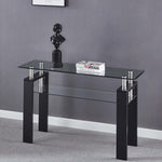 Two-Tier Rectangular Glass Coffee Table 120cm – product image 9