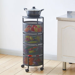 4 Tier Round Storage Cart SF-104 multi-level organizer3