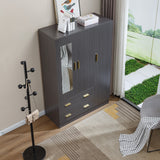 3 Door Wardrobe with Mirror Closet Clothes Storage WD-115