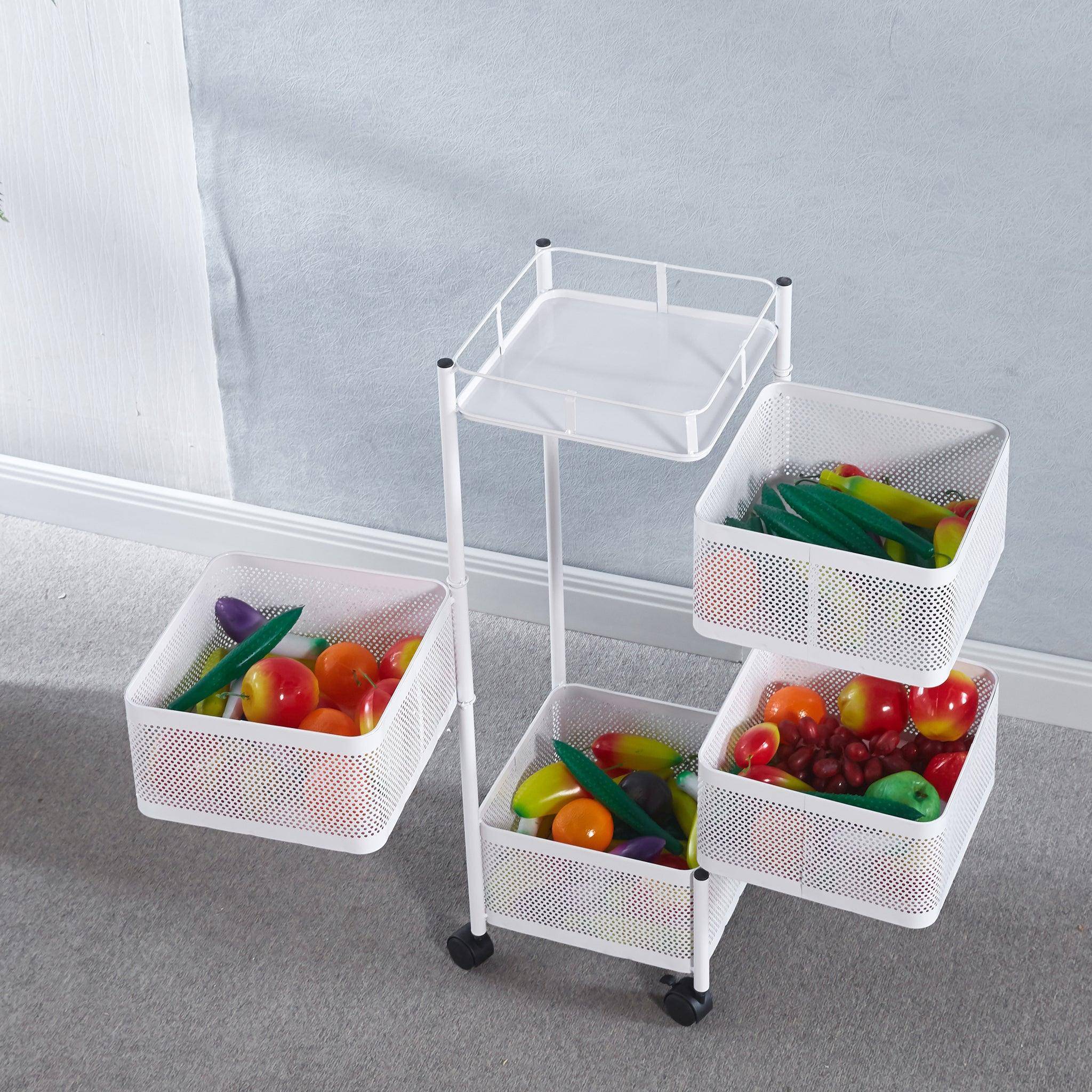 4 Tier Cubic Storage Cart organizer SF-1063