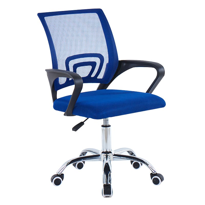 Artisan lime Dark Blue mesh chair adding a pop of color to the office.Breathable lime Dark Blue mesh office chair with comfortable sponge seat.