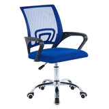 Artisan lime Dark Blue mesh chair adding a pop of color to the office.Breathable lime Dark Blue mesh office chair with comfortable sponge seat.