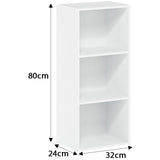 White 3-Tier Home & Office Bookshelf Furniture SF-120