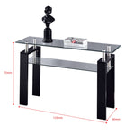 Two-Tier Rectangular Glass Coffee Table 120cm – product image 10