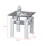 Two Tier Square Glass Coffee Table CT-A09 – product image 9