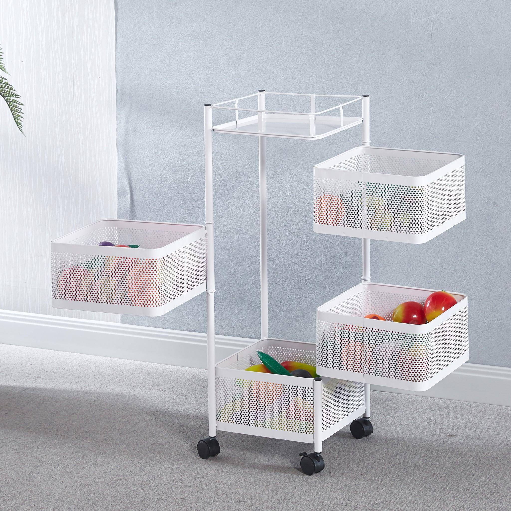 4 Tier Cubic Storage Cart organizer SF-1060