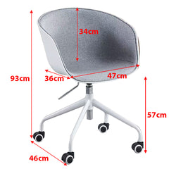Office Chairs Set of 2 CR-W02 Grey