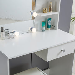 White Dressing Table with Mirror DR-11 - Furniture Piece
